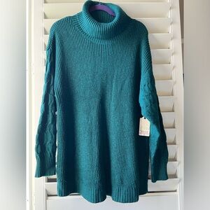 ST JOHNS BAY - NWT - 1X - Turtleneck - Sweater - Green